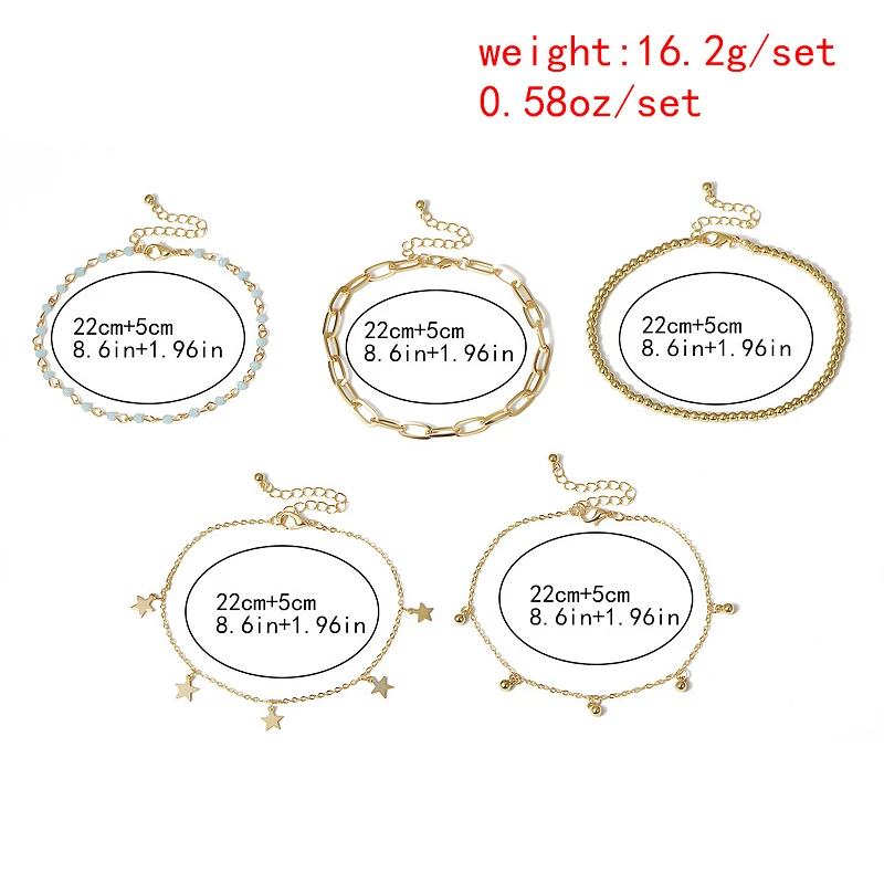 

Summer Trend Anklets For Women Sandals Barefoot Chain Bracelet Jewelry Multilayer Ankle Bracelets Bohemia