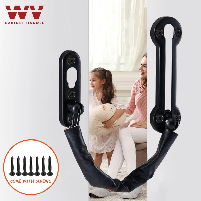 WV Противоугонная защелка для дверной цепочки из нержавеющей стали отеля