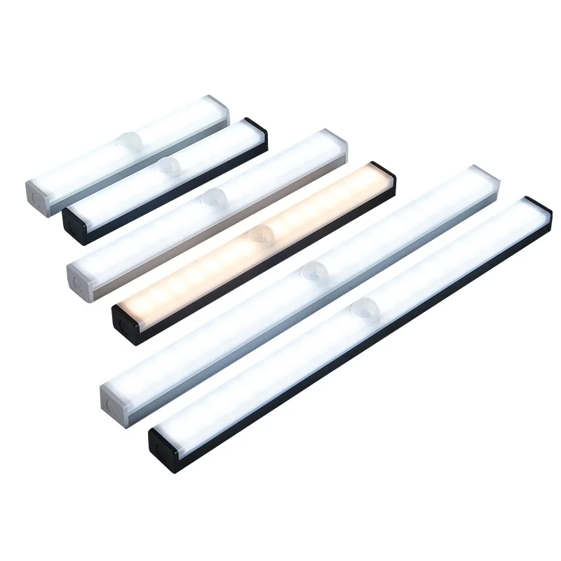 led motion sensor light smart night light long rechargeable kitchen cabinet wardrobe light free global shipping