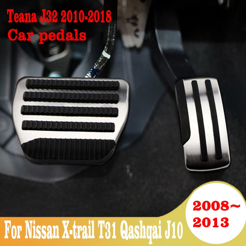 Car Foot Pedal Cover Fuel Brake Clucth Rest Pedals Pads AT/MT For Nissan X-trail T31 Qashqai J10 2008-2013 Teana J32 2010-2018 | Автомобили