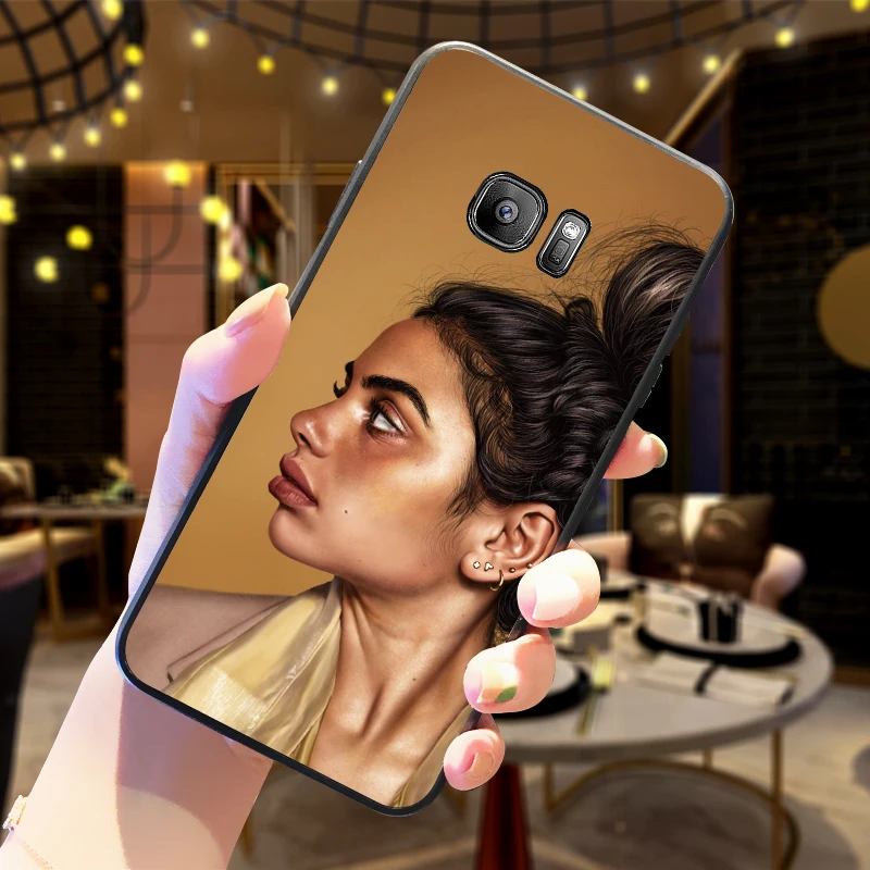 for Samsung A3 A5 A6 A7 A8 A9 A10 A20 A30 A40 A50 A60 Plus Cover pretty girl Silicon Coque Capa | Мобильные телефоны и