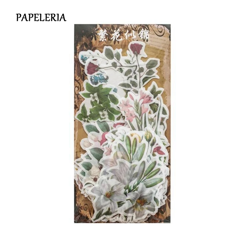 60 шт. японский декоративный цветочный дневник с цветами журнал винтажная бумага