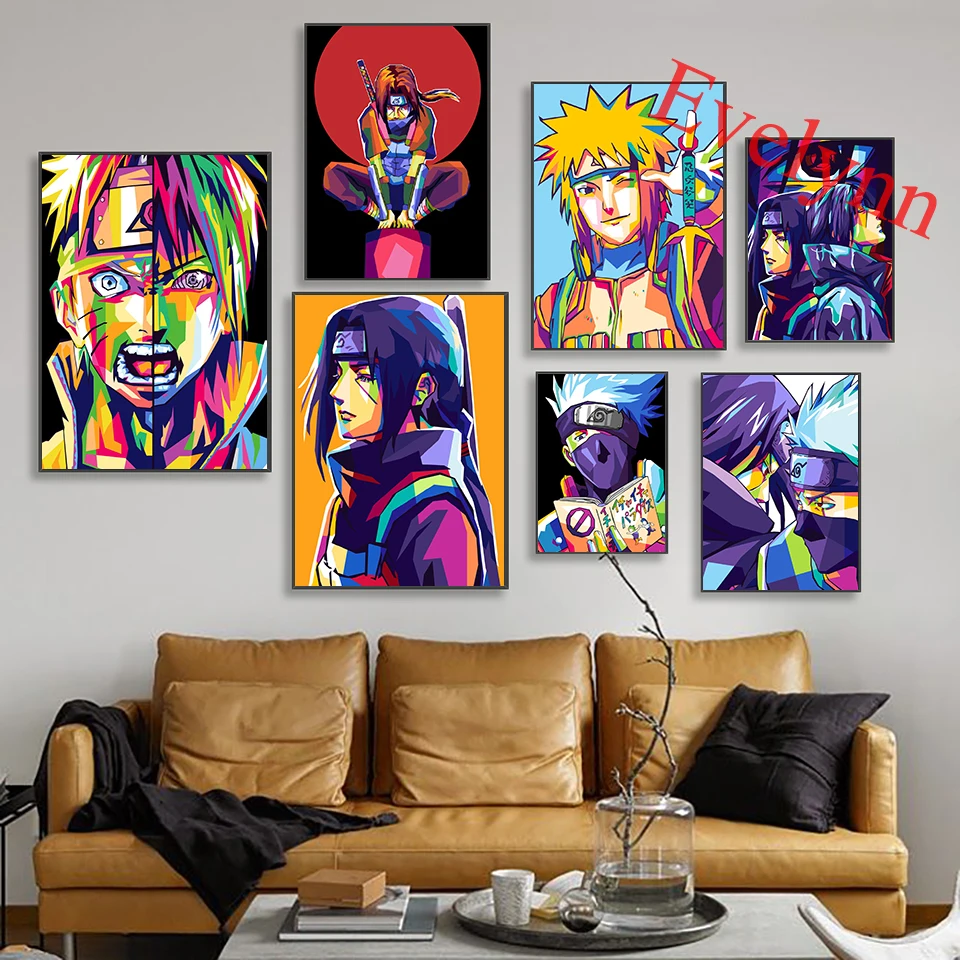 

Japanese Anime Naruto Canvas Poster Decorative Painting Pop Art Painting Mural Home Children Room Wall Aesthetic Decor Prints