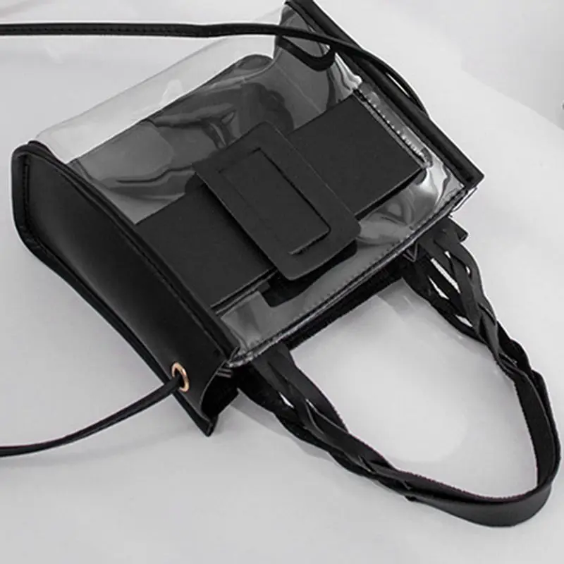 

Fashion Ladies Transparent Jelly Candy Color Flap Women Casual Shoulder Buckle Messenger Handbag Crossbody Bag
