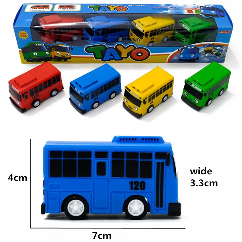 Мини модель автомобиля Tayo the little bus в Корейском стиле из пластика синий желтый