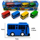 Корейское аниме Tayo маленький автобус пластиковая мини модель синего цвета Tayo Gani желтая Lani зеленая красная роджи модель автомобиля для детей подарок для мальчика