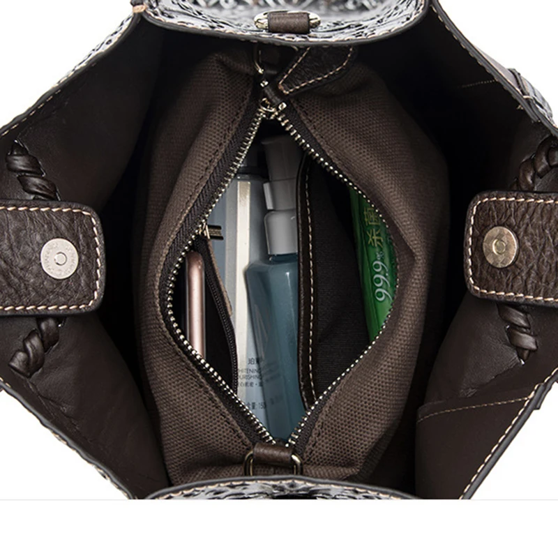 Сумка тоут женская с верхней ручкой саквояж кросс боди из натуральной воловьей