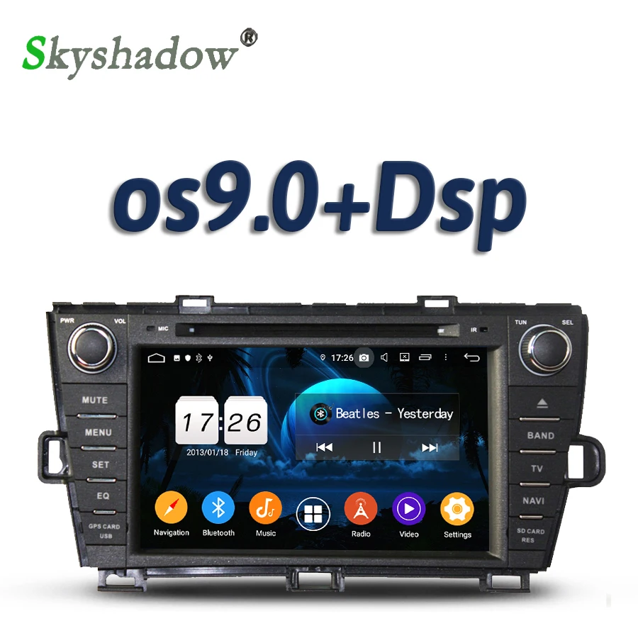 720P DSP TDA7851 IPS для Toyota PRIUS left 2009-2013 Android 10 16 Гб 4-ядерный автомобильный DVD-плеер Wifi 4G