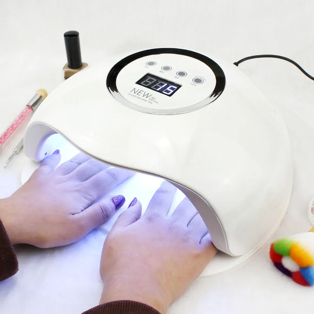 

Noq New5 Plus UV LED Lamp For Nails Max72W For Manicure Gel Nail Dryer 36Leds Lamps Curing Varnish Dual Hands Smart Sensor