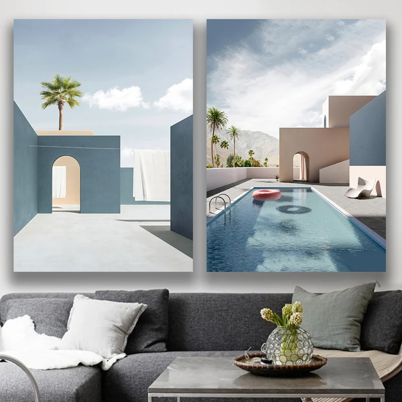 

Abstract Still Life Modern Building Canvas Painting Poster and Print Wall Art Pictures Gallery for Living Room Home Decoration