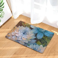 water color lotus plant series non slip shower mat bathroom carpet bath mat rugs home decoration floor mat kitchen mat