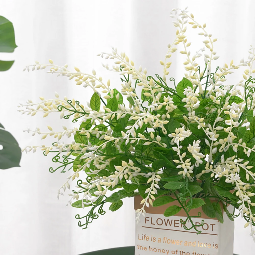 6 вилок/Букет листьев 34 см Искусственный оранжевый лист имитация растений