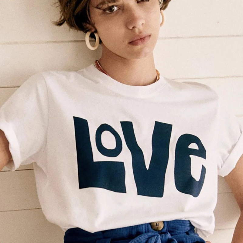 

Ruelen Classic Striped Women's T-shirt 2021 Autumn Niche Retro Sea Soul Shirt Round Neck Button Placket Loose Long-sleeved Tees