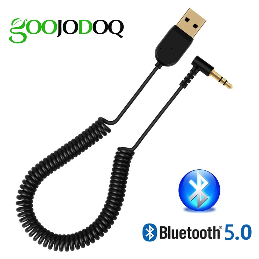 

Регулируемый приемник GOOJODOQ 3,5 мм Mini USB 2,0 Bluetooth V5.0 для автомобильного динамика AUX интерфейса динамика