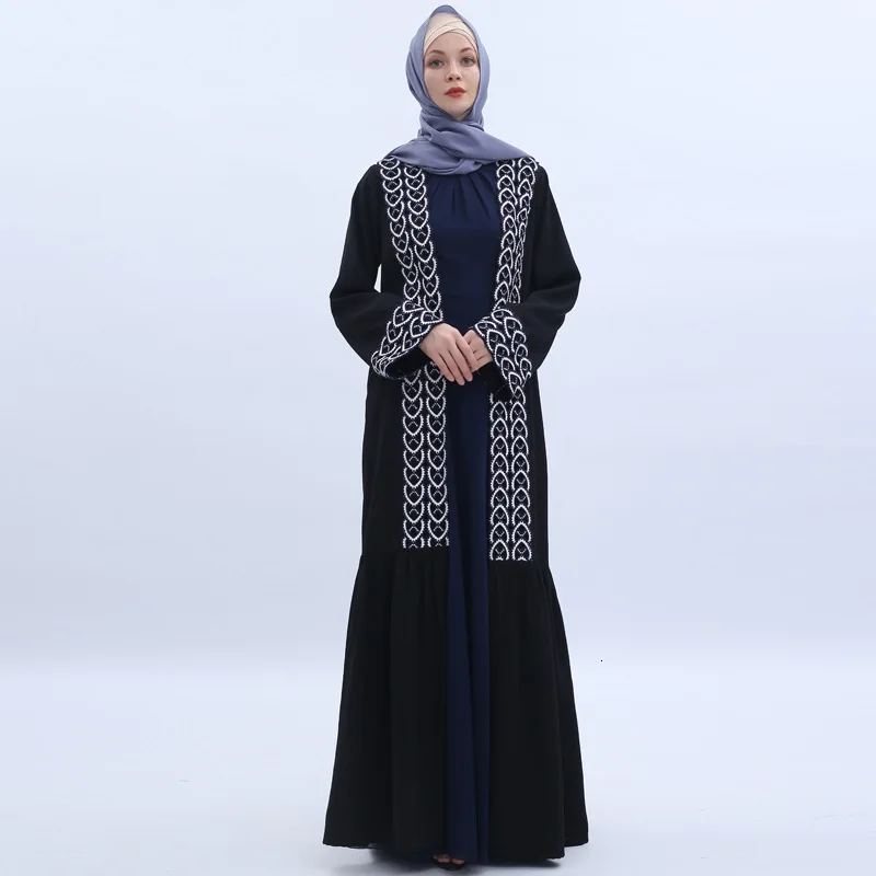 

Элегантное мусульманское платье с вышивкой, абайя, этническое платье, макси кардиган, кимоно, длинное платье, платья, Ближний Восток, ИД Рама...