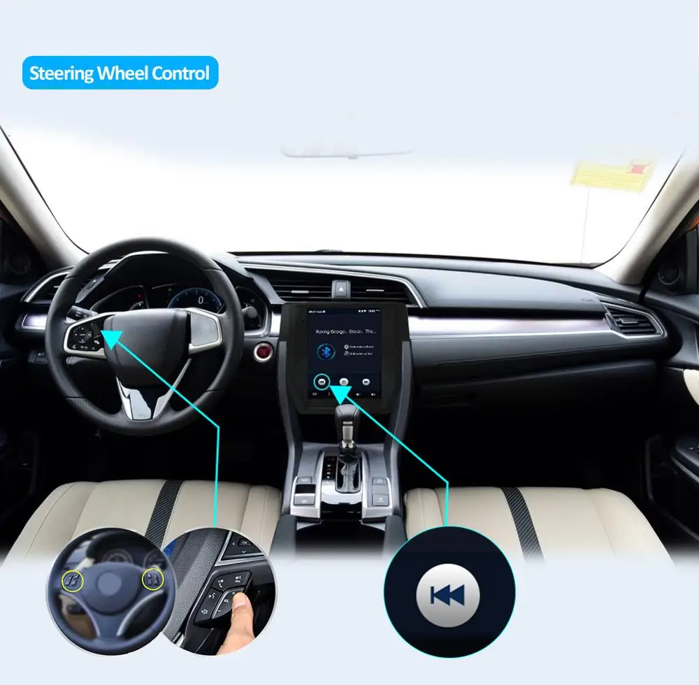 

Bosion 9.7 INCH 2DIN Android 10 Car DVD Player For Honda civic 2016 for Tesla style screen car autoradio gps navigation WIFI