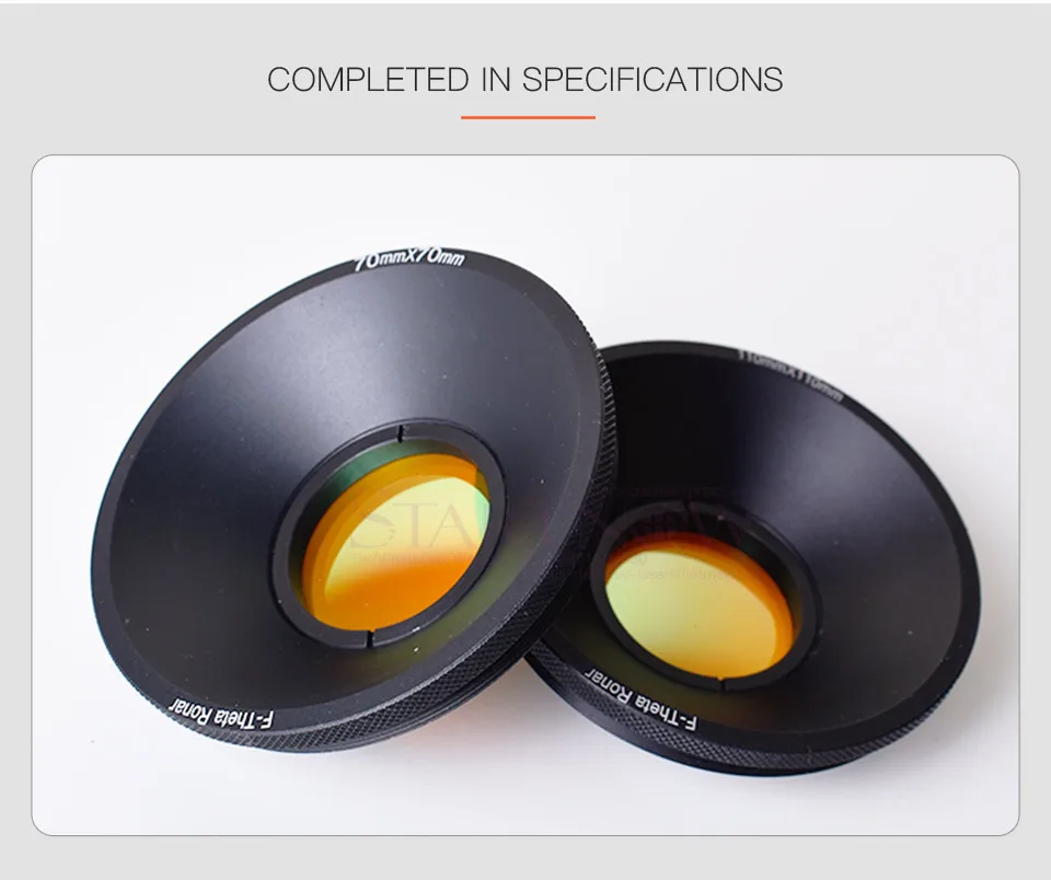 10.6um F-theta сканирующая линза 10600nm 35x35-300x300mm F100-400mm ZnSe резьба M85mm CO2 Лазерная полевая линза для CO2 лазерная маркировочная машина