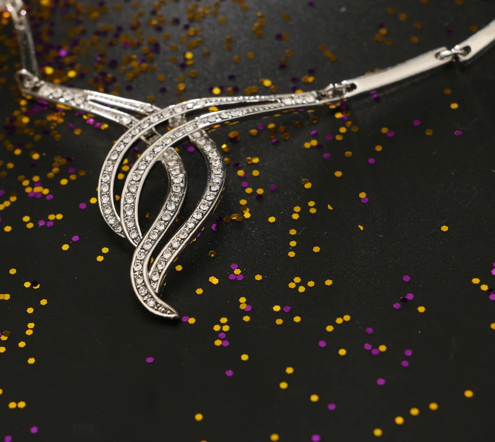 Модные посеребренные наборы свадебных ювелирных изделий в африканском стиле