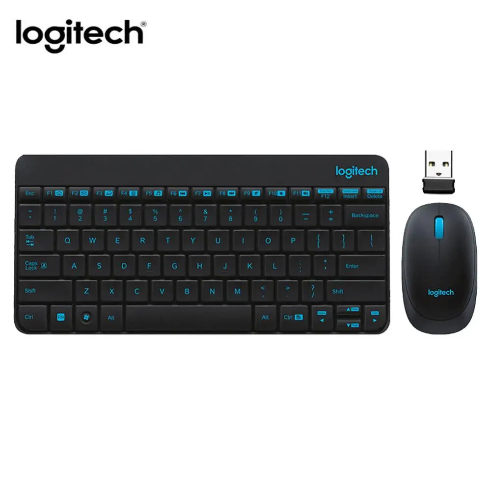 Беспроводная мини клавиатура Logitech MK245 USB Nano 1000 DPI эргономичная мышь набор для дома