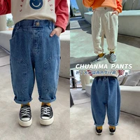 2021 new spring autumn jeans pants boys kids trousers children clothing teenagers formal outdoor high quality