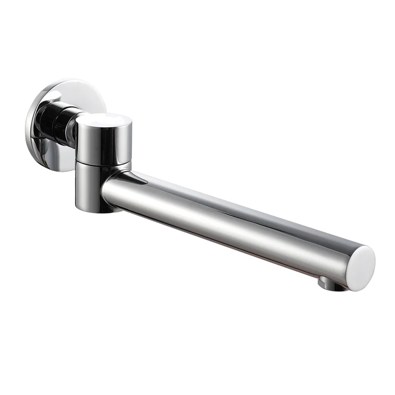 Round Chrome 180 градусов кран для ванной комнаты, латунный хромированный кран для душа, ванной, душевой кран, Круглый или квадратный кран - Цвет: Round Chrome