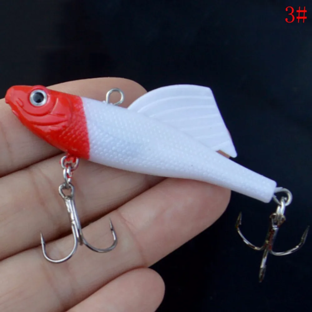 

Winter Ice Sea Sinking Hard Fishing Lures VIB Bait Diving Swivel Jig 16.5g 65mm