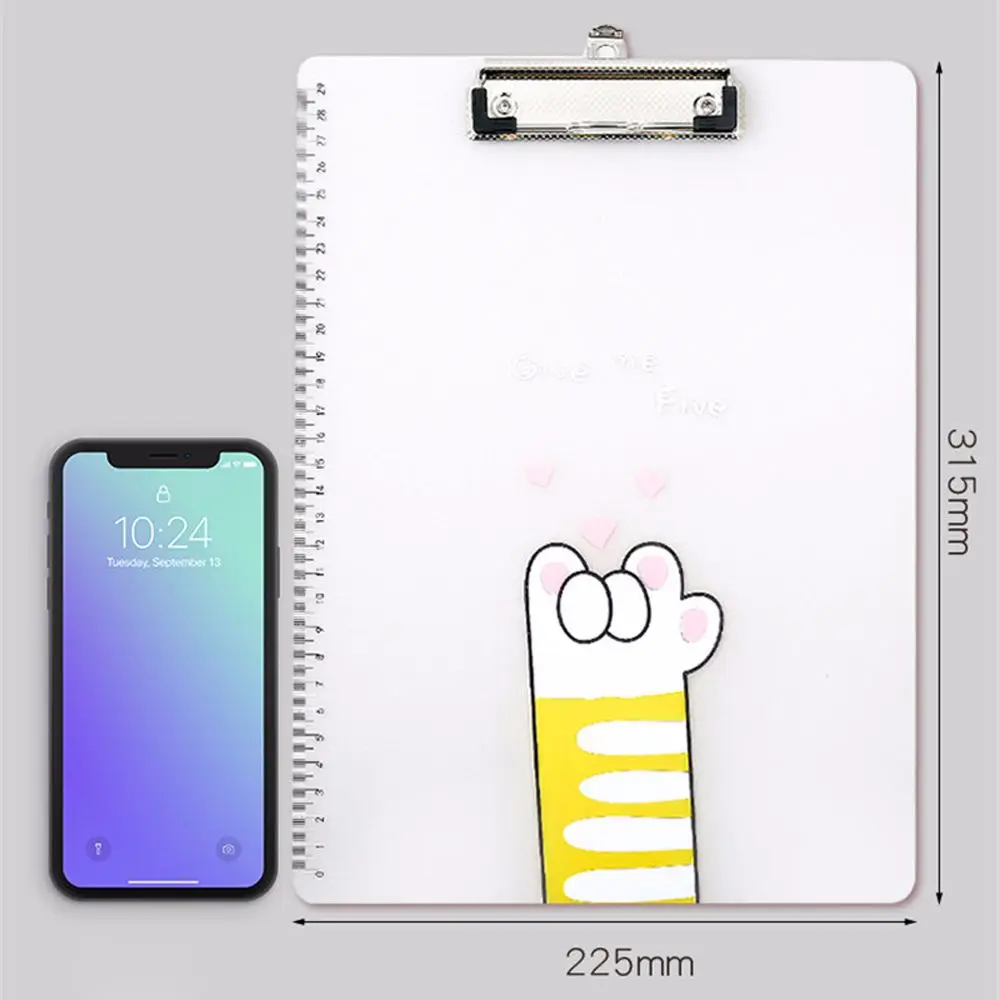 Симпатичный прозрачный блокнот для записей с металлическим крючком пластиковая