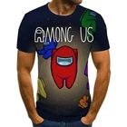 Футболки с 3D принтом среди нас, новые мужские и женские уличные Топы в стиле Харадзюку, модные футболки с коротким рукавом для мальчиков, футболки с графическим принтом среди нас