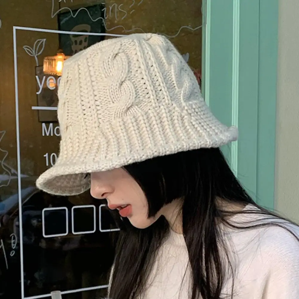 

Женская тщательная работа, однотонная вязаная шерстяная шляпа для рыбака, шляпа для бассейна, шляпа для рыбака