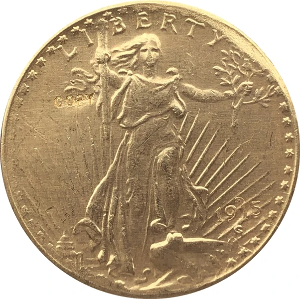 США 1915-S $20 St. Копия монеты с изображением гауденция | Дом и сад