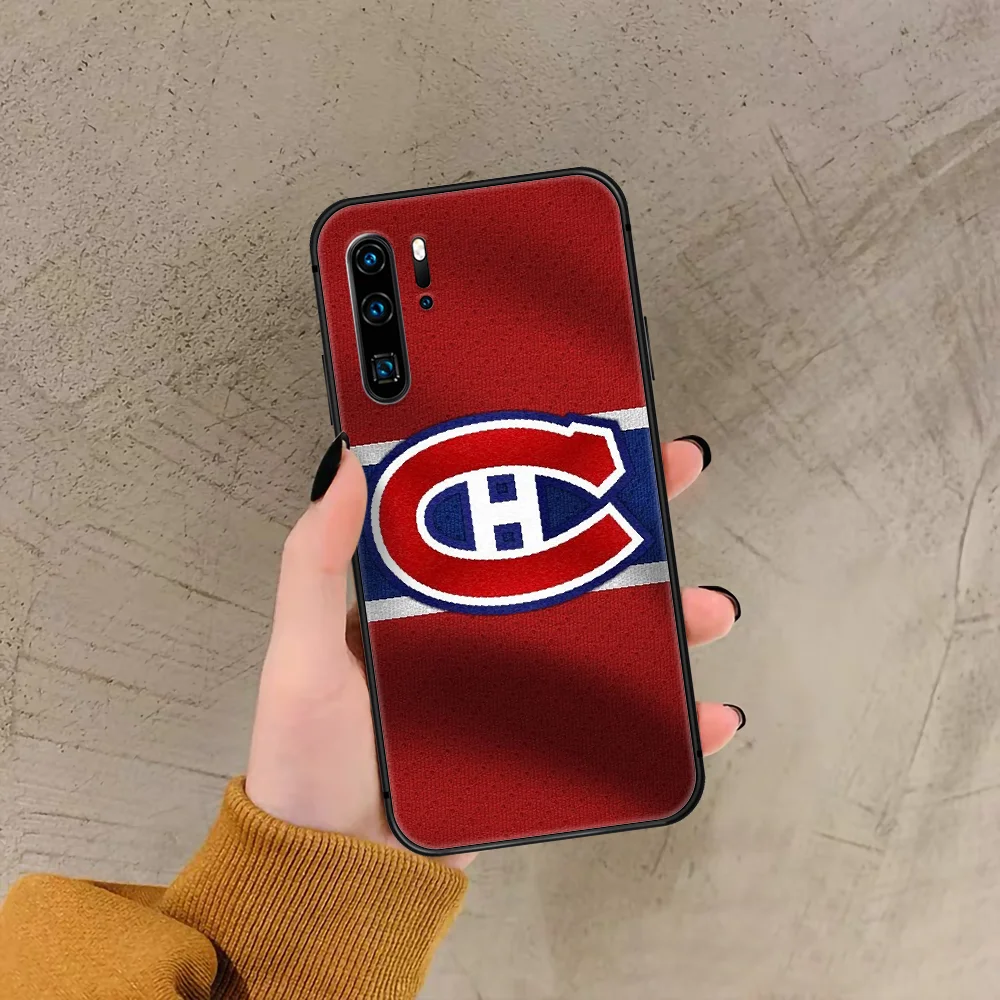 

Montreal Ice Hockey Canadien Phone Case For Huawei P Mate Smart 10 20 30 40 Lite Z 2019 Pro black Back Pretty Funda Soft Coque