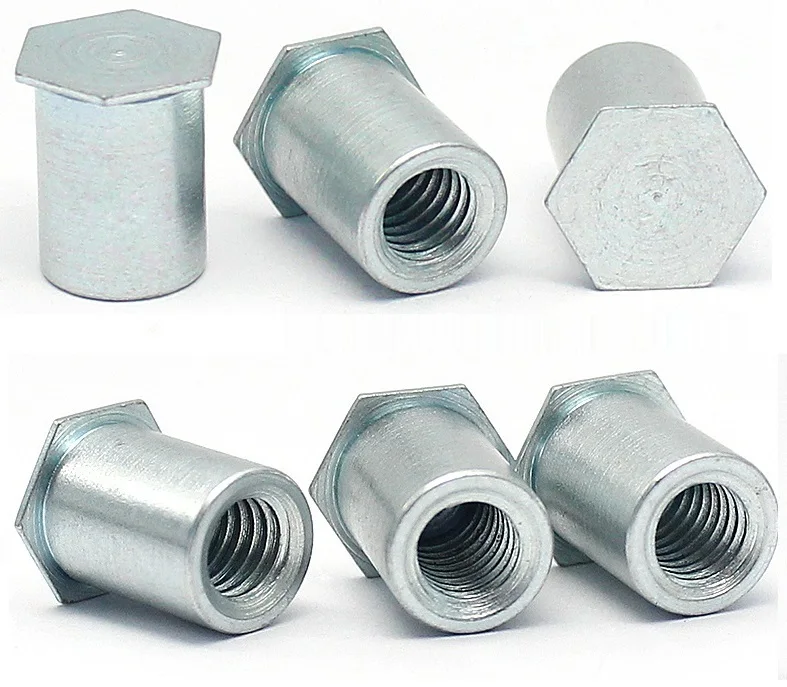 100-200pcs M3*3/4/5/6/7/8/9/10/11/12/14/15-30 Blind hole pressure riveting stud nut column OD=5.4mm | Обустройство дома