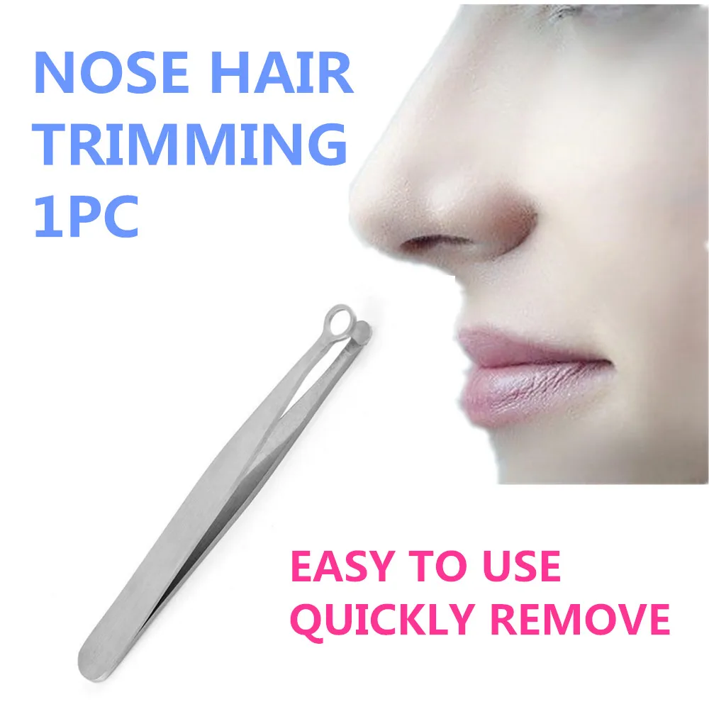 

Universal Hair Trimming For Nose Stainless Steel Tip Eyebrow Clipper Mini Round Head Tweezers Hair Removal For Men Health Care