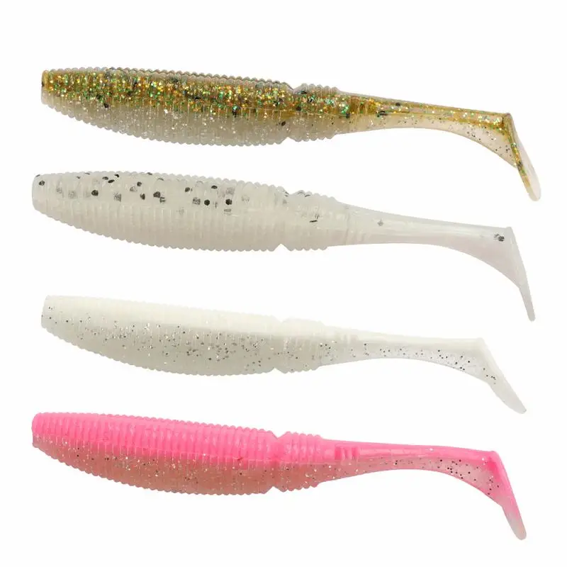 Наживка из мягкого материала Червь формы пули Grubs 10 шт./партия Т хвост воблеры