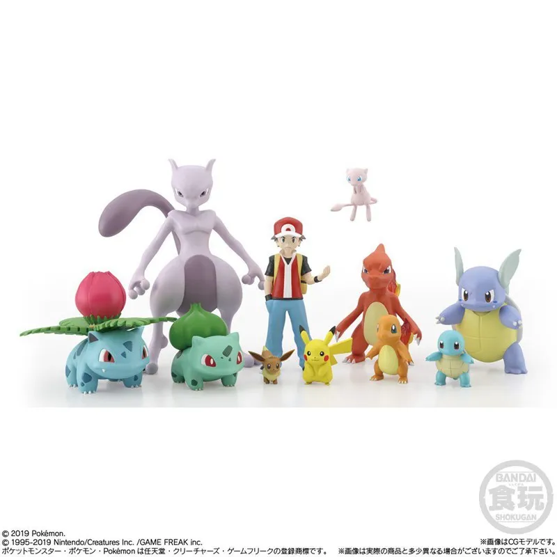 Оригинальные игрушки Bandai гасяпон масштаб покемона мир канато область Юань