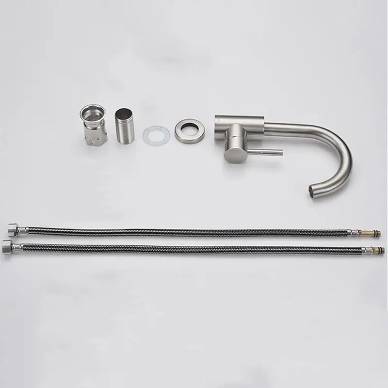 Смеситель для раковины в ванную комнату из нержавеющей стали кран умывальника