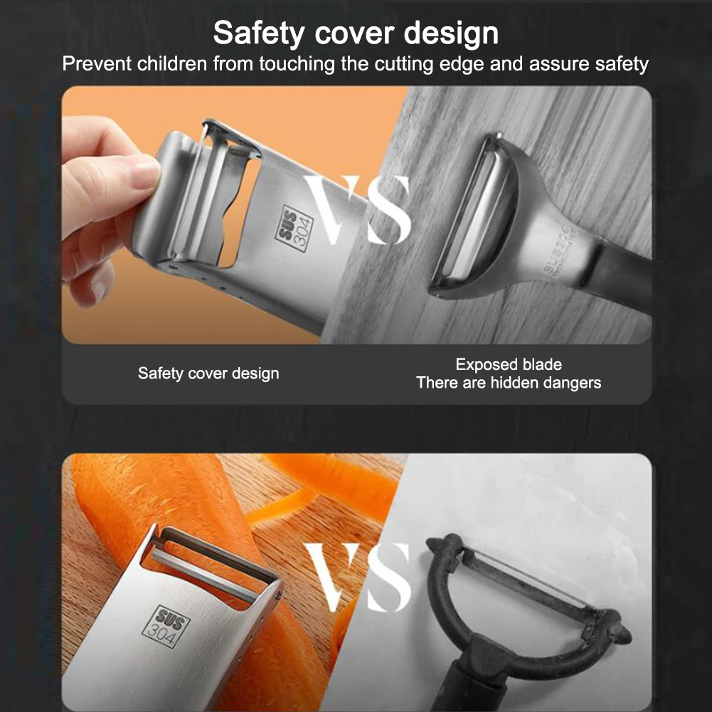 

Vegetable Fruit Peeler Dual Ends Stainless Steel Blade Kitchen Practical Peeler Multi Function Pomelo Opener Gadgets