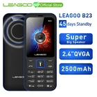 LEAGOO B23 функциональная кнопка, телефон с диагональю 2,4 дюйма, двумя Sim-картами, фонариком, MP3, FM-камерой, дешевый мобильный телефон