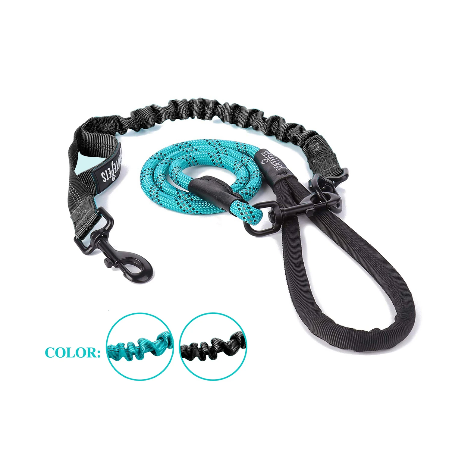 Dog Leash Heavy Duty Rope For Large Dogs With Training Running Pet Leashes 166cm Scalable Adjustable Reflective Strip | Дом и сад