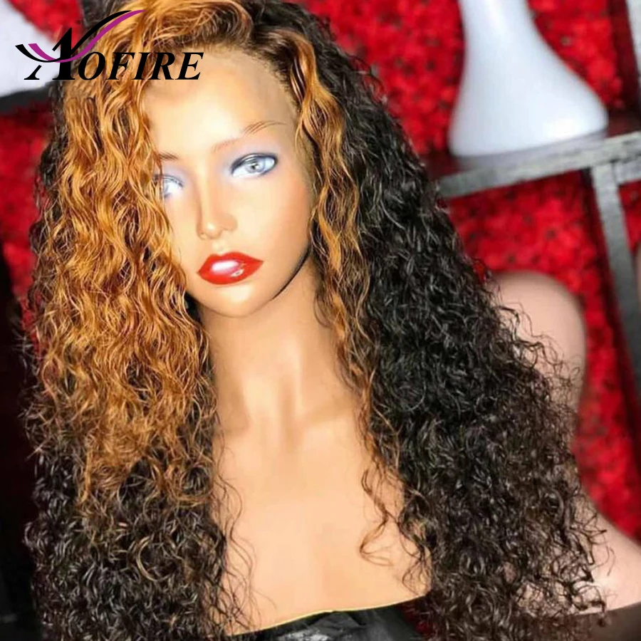 Медовый блонд цветные кудрявые волосы на кружеве человеческие парики для черных