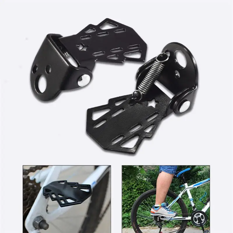 

1pair Bike Rear Pedal MTB Road Bike Folding Footrests Cycling Accessories Bicycle Foot Pegs