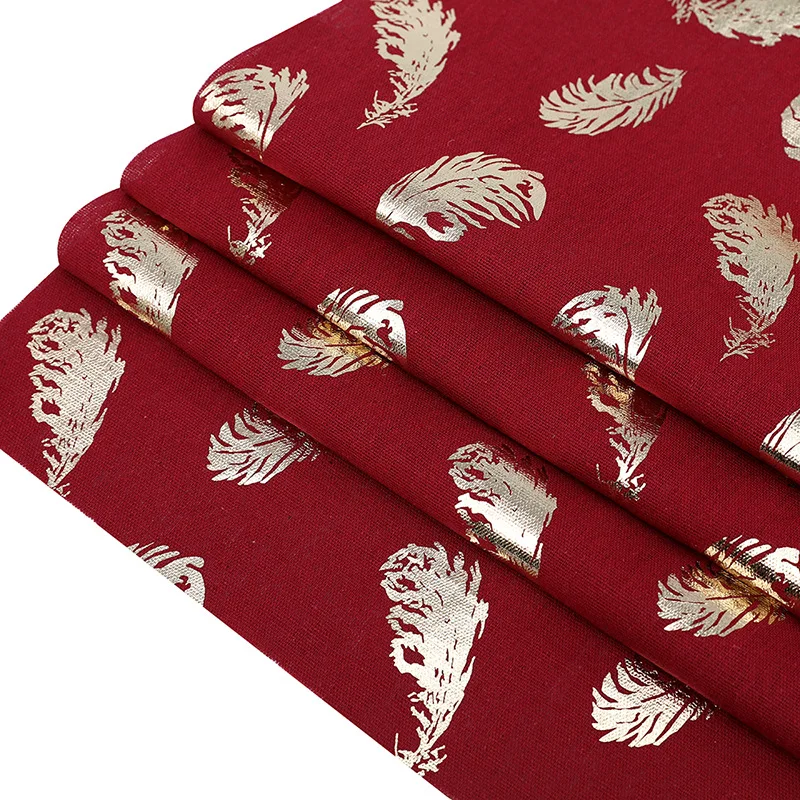 Высококачественный Рождественский настольный флаг с перьями хлопковая льняная