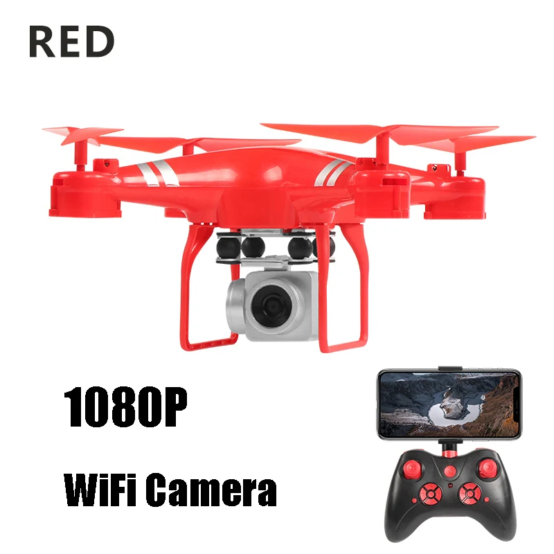 EBOYU KY101D 2,4 ГГц, беспилотный Дрон 20 мин Время полета w/4 K Wi-Fi FPV HD камера высота удержания жестов режим RC Квадрокоптер Дрон RTF - Цвет: Red 1080P WiFi Cam
