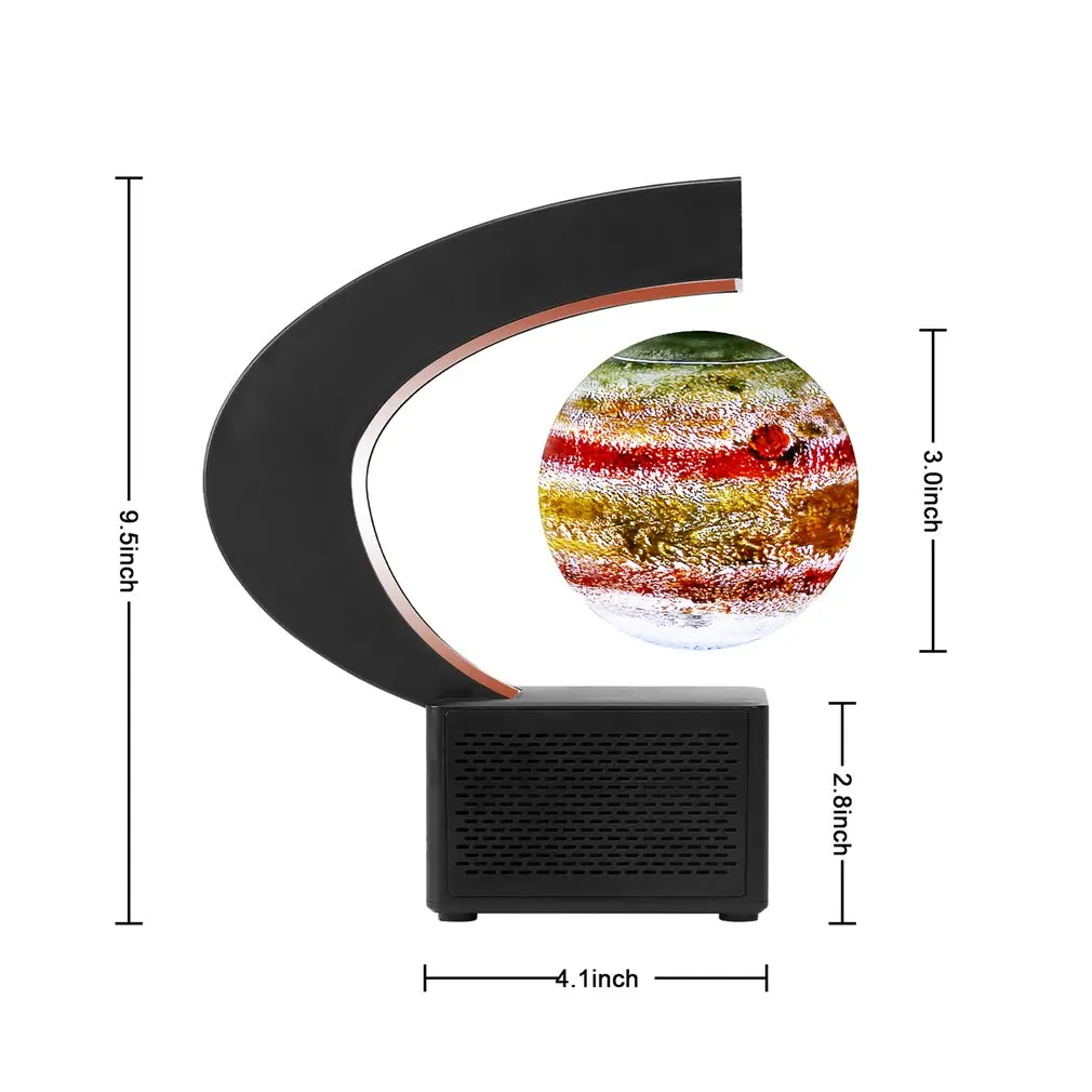 

Beautiful 3D Printing Sphere Lamp With Wireless Audio 360 Degree Lighting Suspension Speaker Birthday Gift Speaker