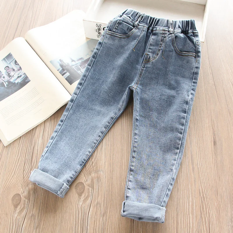 Осень 2019 эластичные джинсы для девочек брюки детская одежда оптовая продажа |
