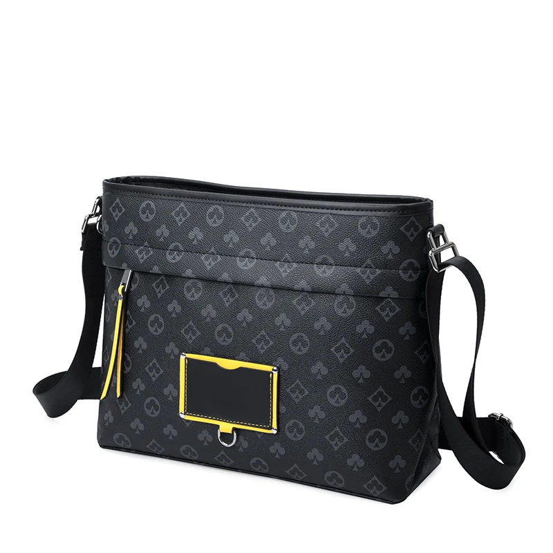 

New Printed Large Capacity Messenger Bag Men's Shoulder Bag Leisure Luxury Men's Bags European and American Fashion