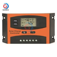 20a30a pwm 12v24v solar energy controller lcd function dual usb solar cells panel battery charge regulator voltage stabilizer