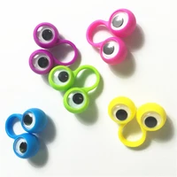 5pcs eye finger puppe plastic rings with wiggle eyes finger spies for birthday party kids gags practical jokes new gift toy