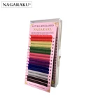 Ресницы для наращивания NAGARAKU, 16 рядов в лотке, 8 цветов, радужные, цветные ресницы, цветные ресницы наращивание ресниц