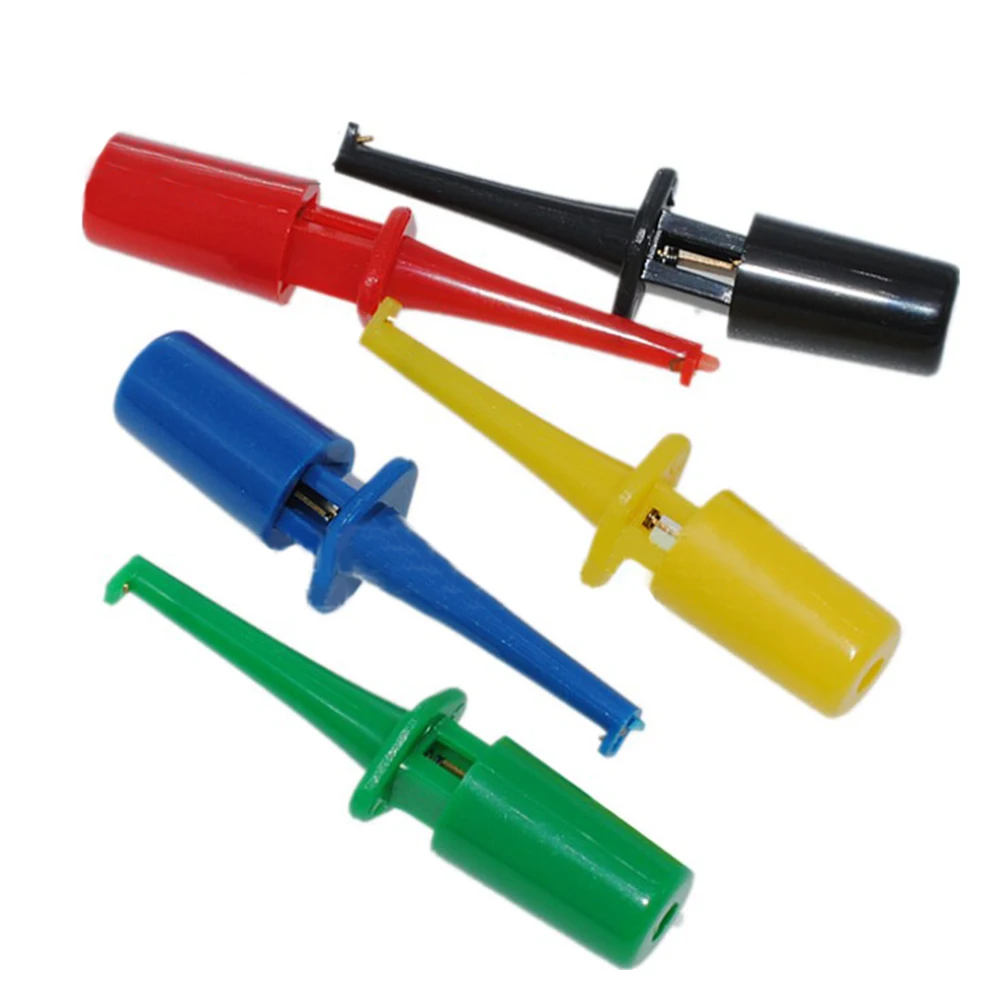 

10PCS Multimeter Lead Wire Kit Test Hook Clip Mix Color Test Probe Cable Welding Circular Test Clip